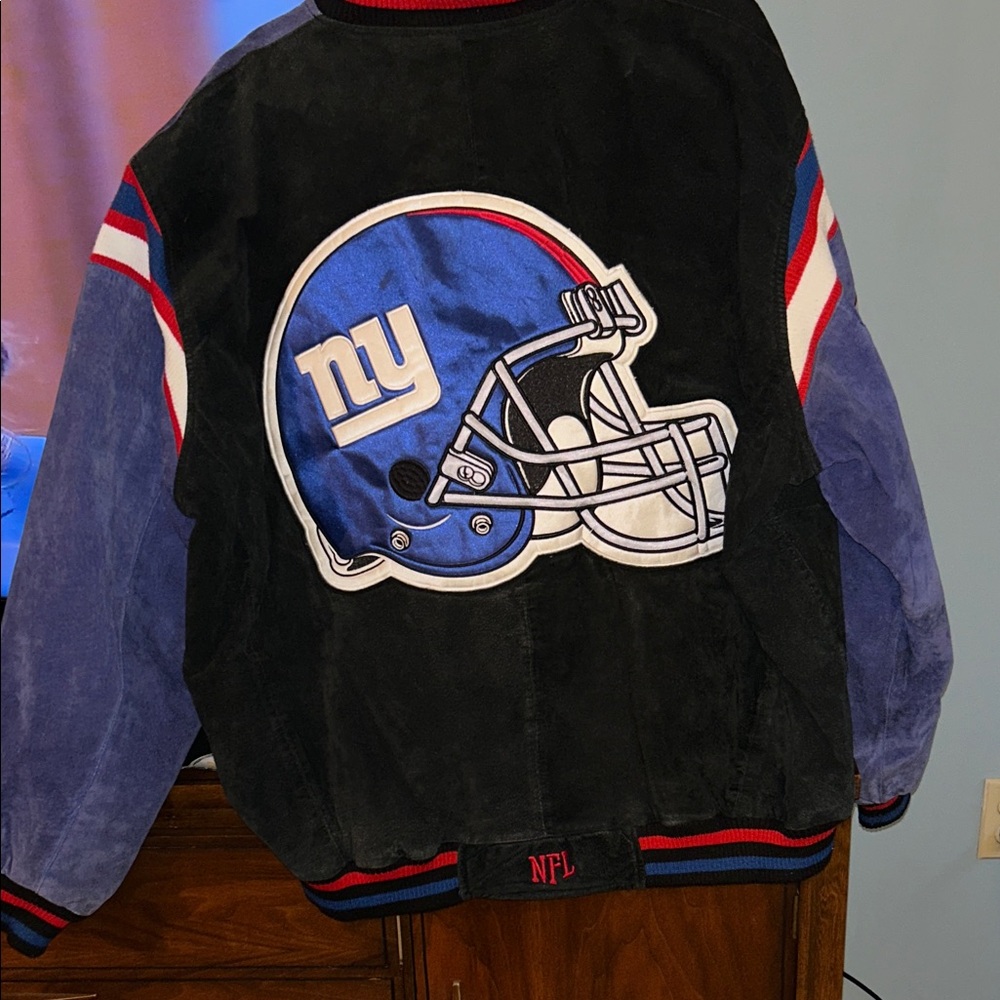 Vintage NFL New York Giants Black and Blue Varsity Jacket Size XL Men’s - Picture 6 of 9